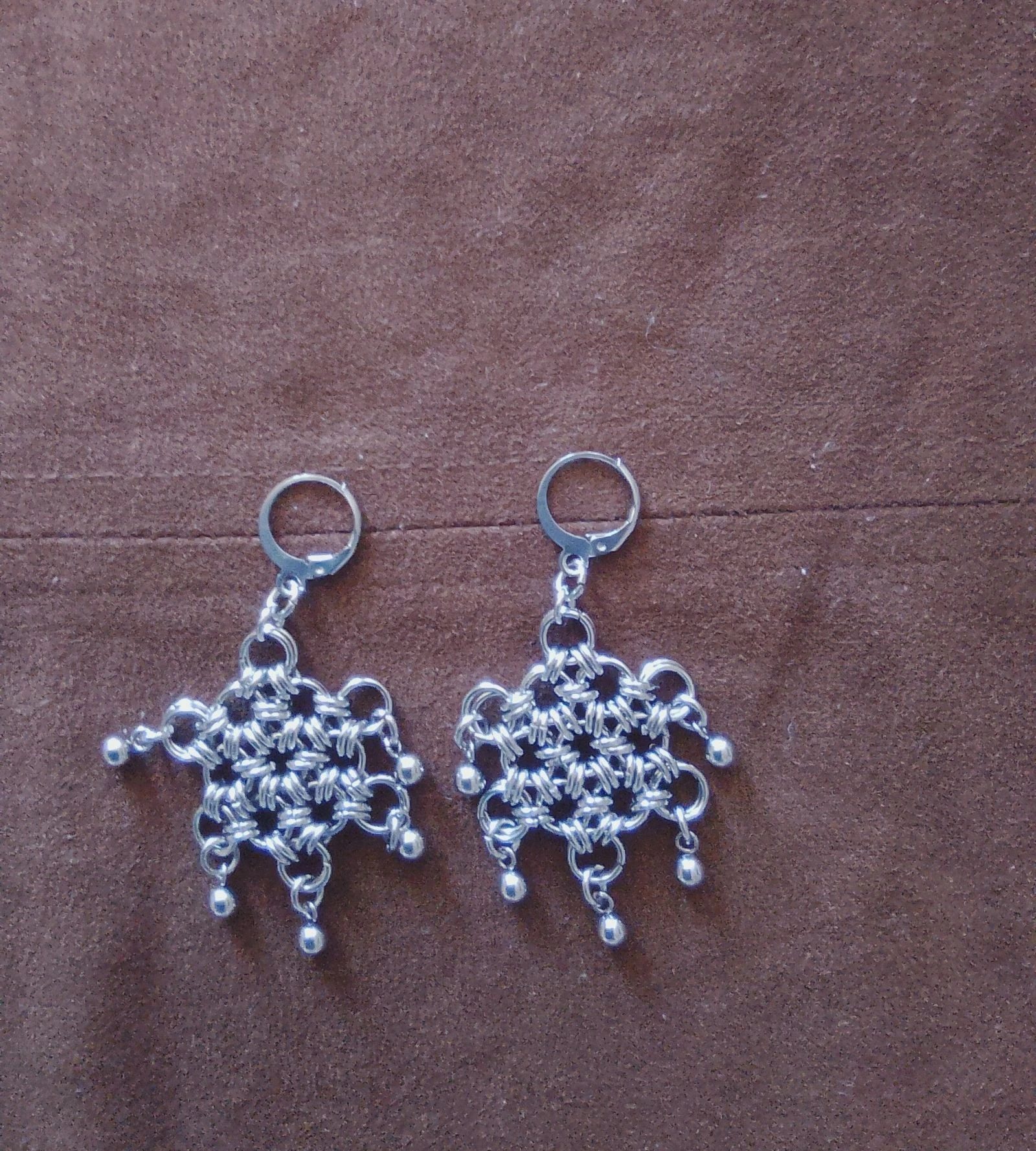 Boucles d'oreilles chainmail japonais  – photo 3